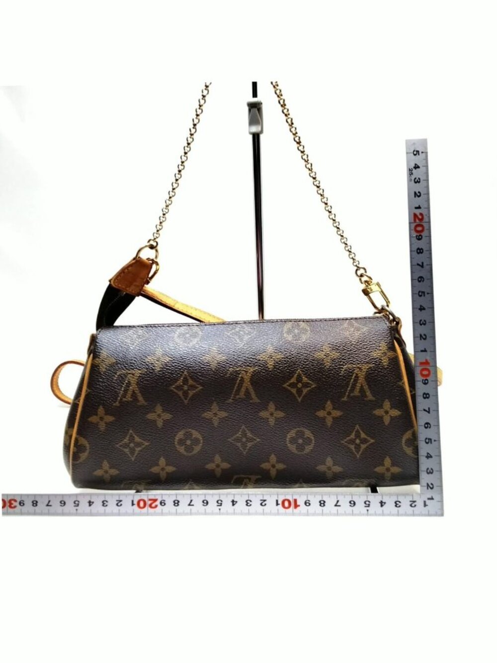 Authentic Louis Vuitton Monogram Eva Clutch Crossbody Bag Brown Canvas - Picture 3 of 16